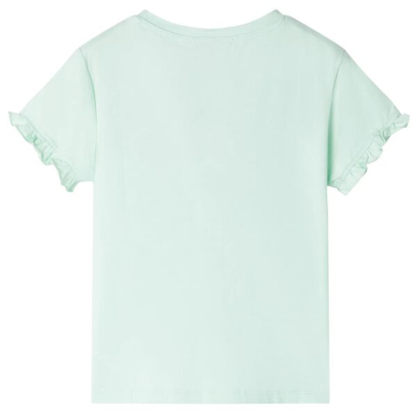 Camiseta infantil verde menta claro 92