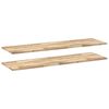 vidaXL Estantes flotantes 2 uds madera acacia sin tratar 140x40x2 cm