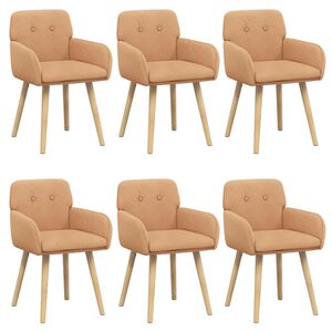 vidaXL Sillas de comedor 6 uds. Boucl&eacute; Beige 59 x 57 x 85 cm