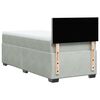 vidaXL Cama box spring con colch&oacute;n terciopelo gris claro 80x200 cm