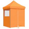 vidaXL Tienda de fiesta plegable Pop-Up 4 paredes laterales naranja