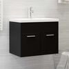 vidaXL Mueble con lavabo madera de ingeniería negro