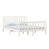 vidaXL Estructura de cama de madera maciza blanco 150x200 cm