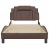 vidaXL Estructura de cama Viana con LED sin colchón marrón 100x200 cm