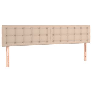 vidaXL Cabeceros capuchino 160x5x78/88 cm cuero sint&eacute;tico