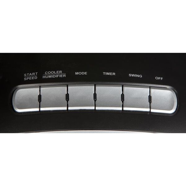 DOMO Aire acondicionado port&aacute;til 89,5 cm 110 W negro y plateado DO152A