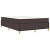 vidaXL Estructura de cama con colch&oacute;n Marr&oacute;n Oscuro 140 x 200 cm tela