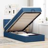 vidaXL Estructura de cama otomana con colch&oacute;n tela azul 90x190 cm