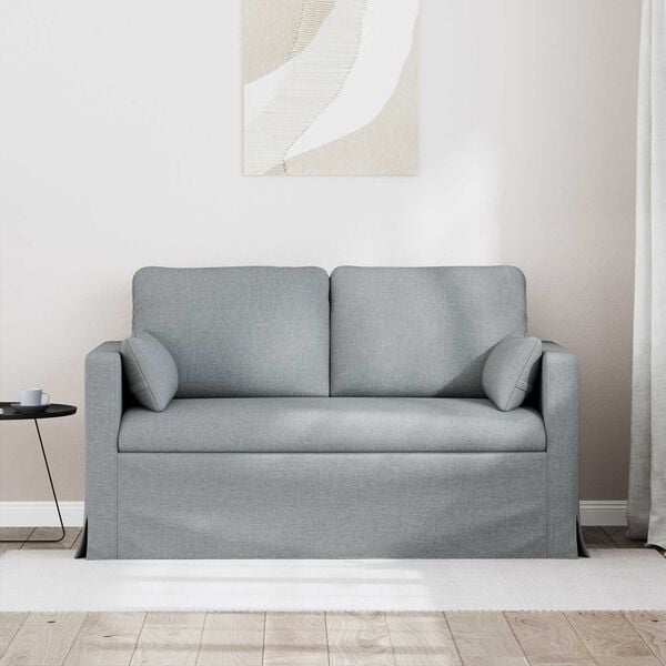vidaXL Sof&aacute; 120cm Gris Claro Metal