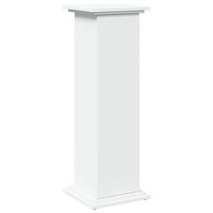 vidaXL Pedestal expositor con almacenaje madera blanco 31x30x90 cm