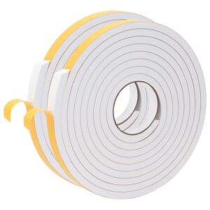 vidaXL Cinta de espuma autoadhesiva 2 uds. Blanco 20mm x 5m Espuma CR