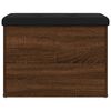 vidaXL Banco con almacenaje madera ingenier&iacute;a roble marr&oacute;n 62x42x45 cm