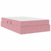 vidaXL Cama con almacenamiento y colch&oacute;n Rosa 120 x 200 cm Terciopelo