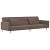 vidaXL Sof&aacute; cama de 2 plazas con dos almohadas tela gris taupe