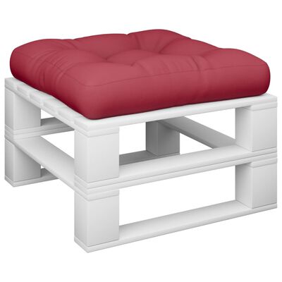 vidaXL Cojín para muebles de palets tela rojo tinto 50x50x12 cm