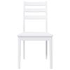 vidaXL Sillas de comedor 2 unidades madera maciza de caucho blanco