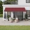 vidaXL Toldo retr&aacute;ctil autom&aacute;tico con LEDs burdeos 500x350 cm