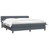 vidaXL Cama box spring con colchones terciopelo gris oscuro 180x210 cm