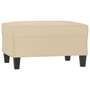vidaXL Reposapi&eacute;s tela de microfibra color crema 70x55x41 cm
