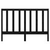 vidaXL Cabecero de cama madera maciza de pino negro 146x4x100 cm
