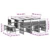 vidaXL Set comedor de jard&iacute;n 11 pzas con cojines rat&aacute;n sint&eacute;tico beige