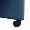 vidaXL Sillas de Comedor con Ruedas 2 pcs Azul 58 x 65 x 94 cm tela