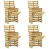 vidaXL Compostadores de l&aacute;minas 4 uds madera de pino 80x50x100 cm