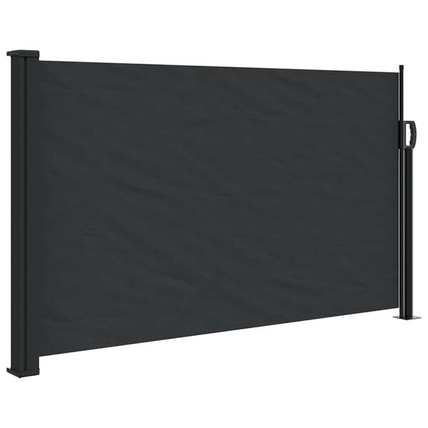 vidaXL Toldo lateral retr&aacute;ctil negro 120x600 cm
