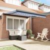 vidaXL Toldo retr&aacute;ctil aluminio y tela azul y blanco 3x2,5 m