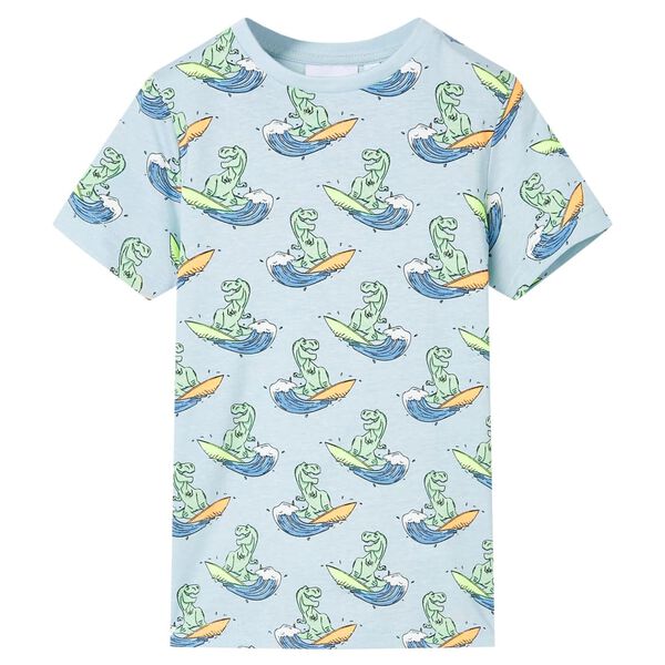 Pijama infantil de manga corta azul claro 116