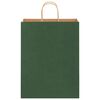 vidaXL Bolsas de papel con asas 50 uds verde 32x12x42 cm