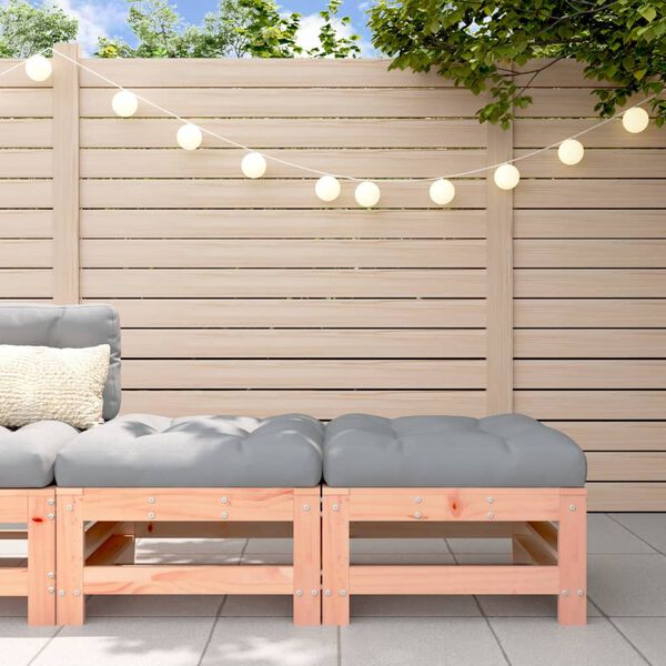 vidaXL Taburetes de jardín con cojines 2 uds madera abeto de Douglas