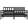 vidaXL Estructura de cama sin colch&oacute;n madera maciza negro 200x200 cm