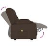 vidaXL Sillón reclinable masaje 2 plazas y portavasos cuero PE marrón