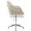 vidaXL Silla de oficina giratoria de tela color crema