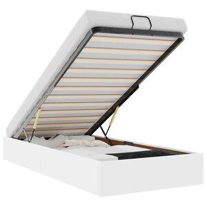 vidaXL Estructura de cama otomana sin colch&oacute;n blanco 90x190 cm