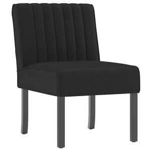 vidaXL Silla tapizada de terciopelo negro