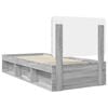vidaXL Estructura de cama con cabecera Gris Sonoma 100 x 200 cm