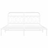 vidaXL Estructura cama sin colch&oacute;n con cabecero metal blanco 160x200cm