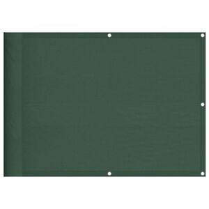 vidaXL Pantalla de balc&oacute;n 100% poli&eacute;ster Oxford verde oscuro 75x700 cm