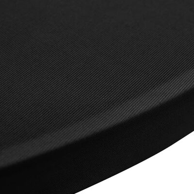 2 Manteles negros ajustados para mesa de pie - 60 cm diámetro