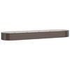 vidaXL Jardinera arriate acero galvanizado marr&oacute;n 396x100x36cm
