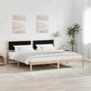 vidaXL Estructura de cama Negro 200 x 200 cm Madera de pino macizo