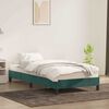 vidaXL Estructura de cama sin colchón terciopelo verde oscuro 90x220cm