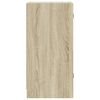 vidaXL Armario auxiliar puertas de vidrio roble Sonoma 35x37x75,5 cm