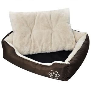 vidaXL Cama para perro con coj&iacute;n acolchado talla L
