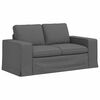 vidaXL Juego de Sof&aacute; 2 pcs Gris oscuro 182 x 80 x 82 cm tela