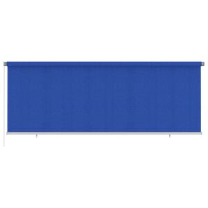 vidaXL Persiana enrollable de jard&iacute;n HDPE azul 400x140 cm
