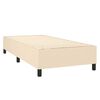 vidaXL Estructura de cama con somier tela crema 100x200 cm