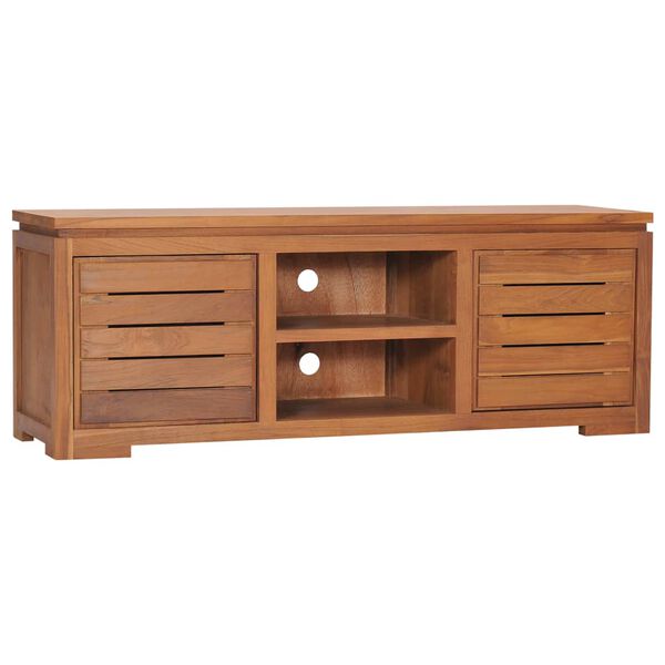 vidaXL Mueble para TV madera maciza de teca 110x30x40 cm